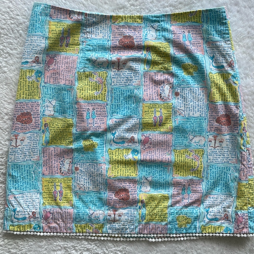 LILY PULITZER 2013 Zodiac Horoscope Written in the Stars Skirt Size 0